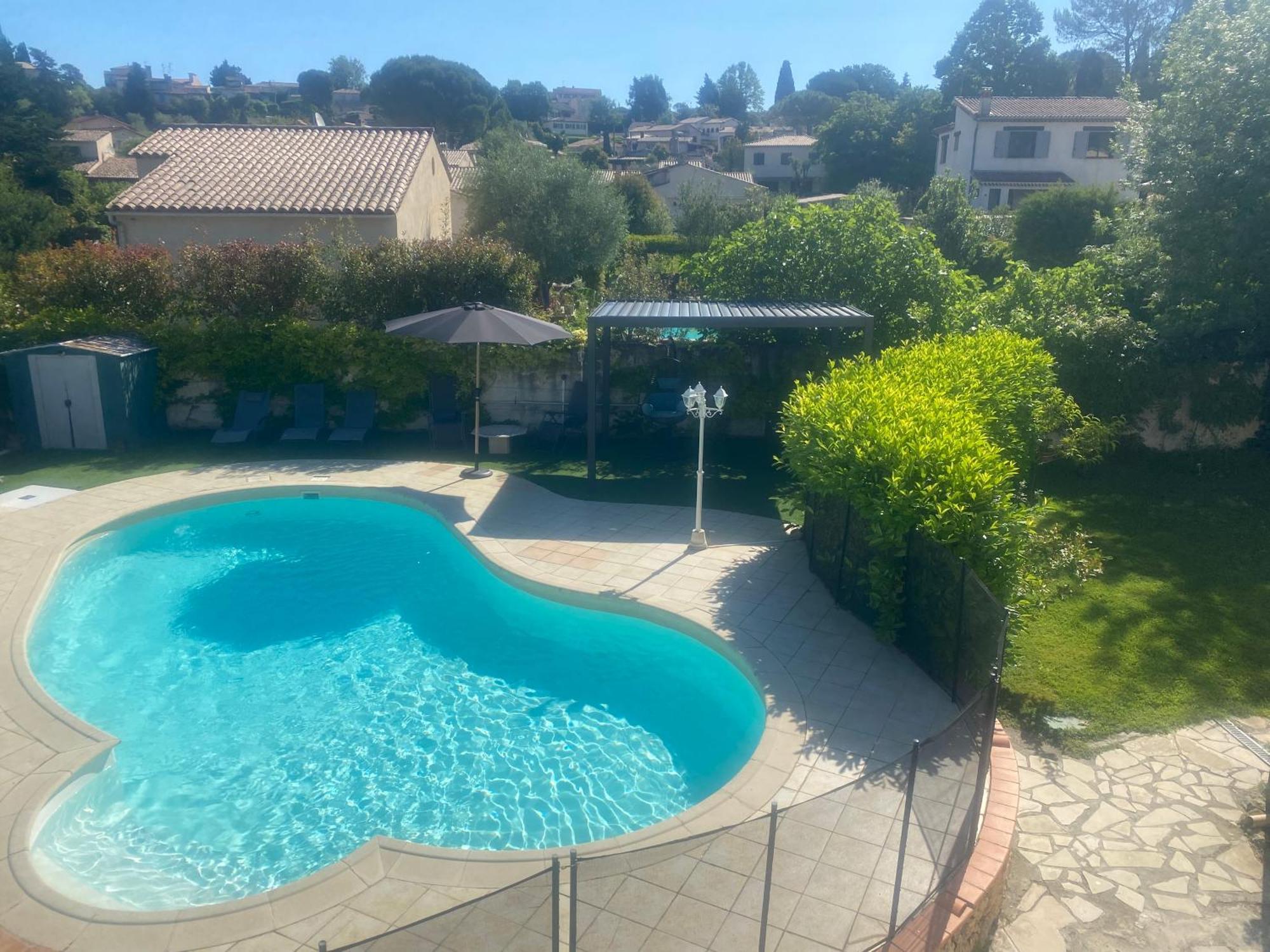 Ferienwohnung 3 Pieces Climatise En Rez De Jardin Avec Piscine Villeneuve-Loubet Exterior foto